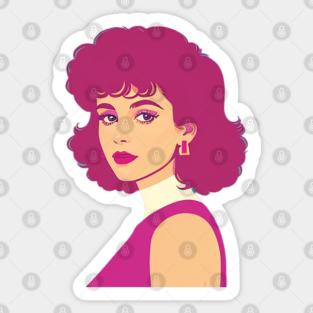 Girlypop Woman in Pink Sticker by CursedContent